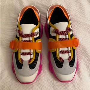 NEW Woman Moschino Teddy Sneaker Shoes pink/orange